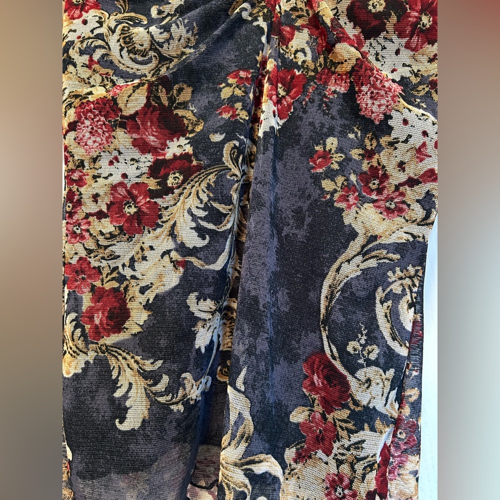 Y2K vintage Wet Seal Floral Mesh Blouse - Picture 2 of 10